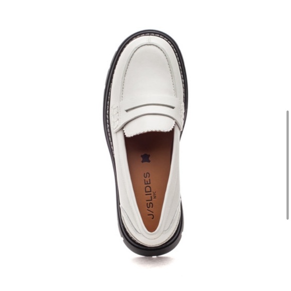 NWT J/SLIDES TYLER White Leather Loafer - Picture 5 of 16